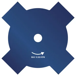 Disco In Acciaio 4 Denti Per Decespugliatore mm. 255x25,4x1,4