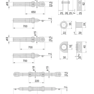 Aste Catenaccio Per Serrature a 5 Punti di chiusura