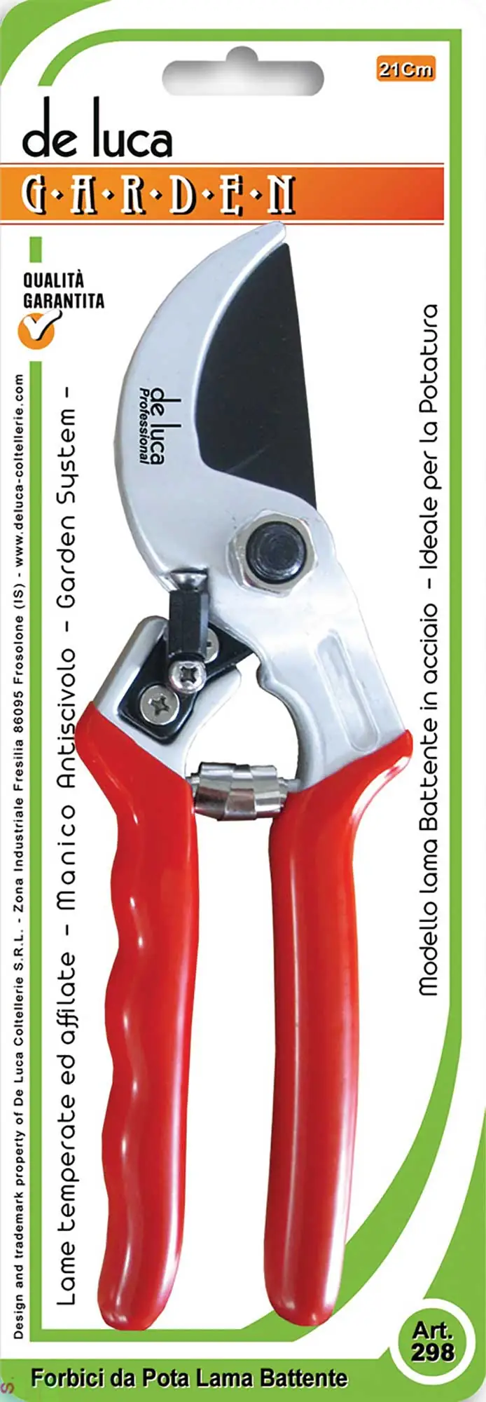 Forbici Da Pota In Alluminio Con Lama Battente 21cm.