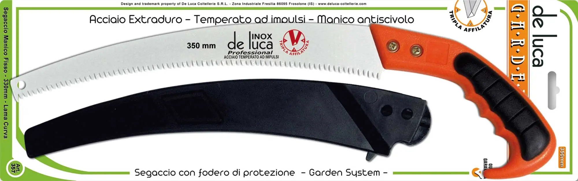 Segaccio Con Fodero Lama Curva 330mm