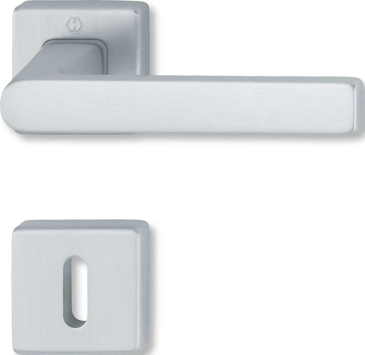 Maniglia Brindisi Foro Chiave Normale Alluminio Satinato Hoppe