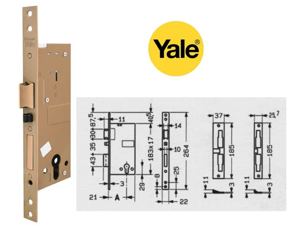 Elettroserrature Ad Infilare Bordo Quadro Con Contropiastra - immagine 2
