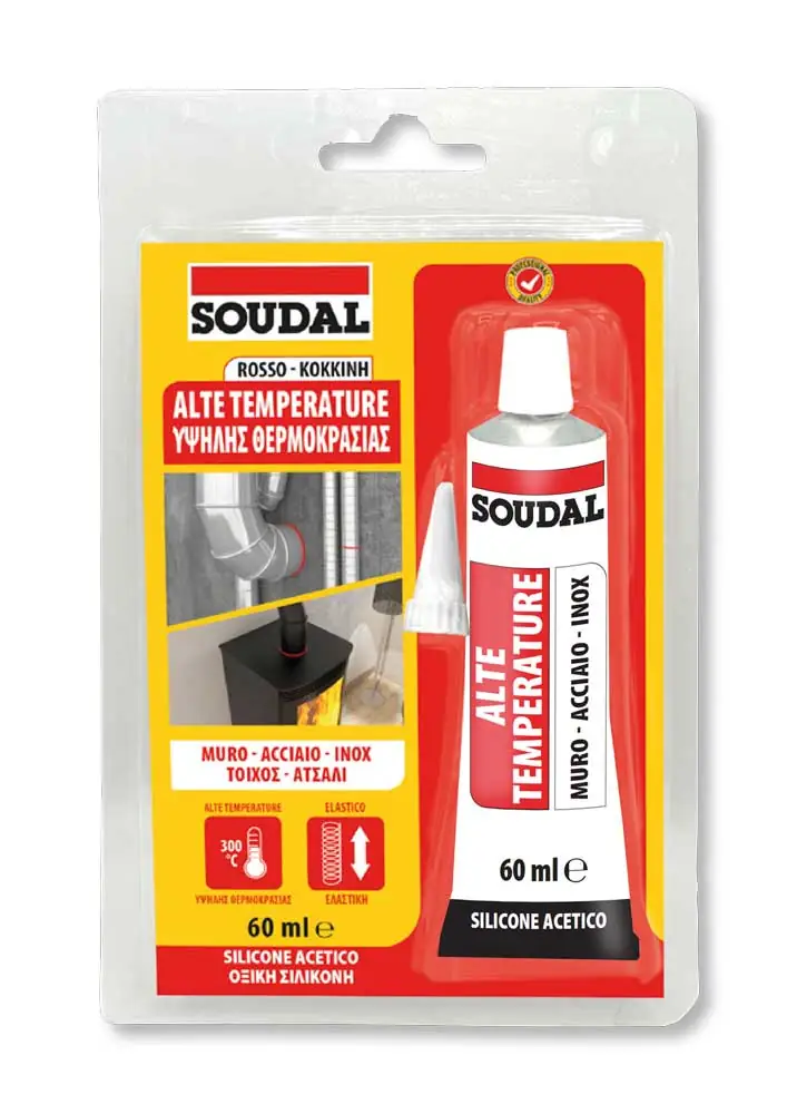 Silicone Alte Temperature Tubetto 60ML Rosso