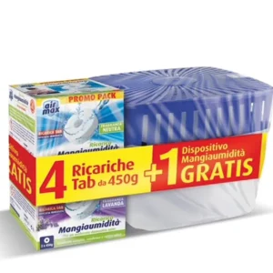 Airmax kit 1 VORTEX + 4 TAB DA 450 GR ( 2 NEUTRI E 2 LAVANDA)