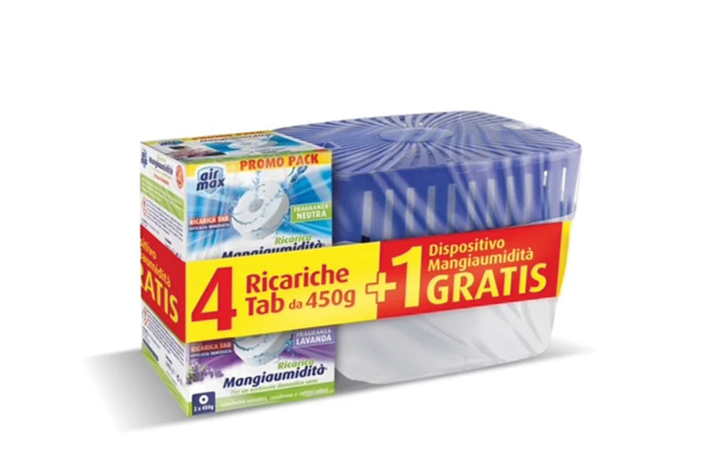 Airmax kit 1 VORTEX + 4 TAB DA 450 GR ( 2 NEUTRI E 2 LAVANDA)