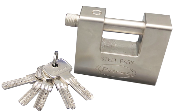 Lucchetto Potent Acciaio Monoblocco 84MM Easy