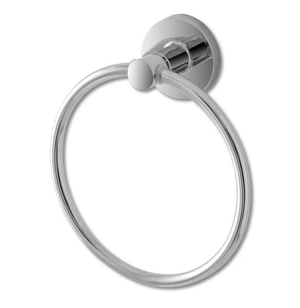 Portasalviette Cromo Alluminio/Abs Con Piastrina Antiruggine.