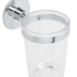 Portaspazzolino Acciaio/ABS  Fissaggio Con Adesivi O Viti