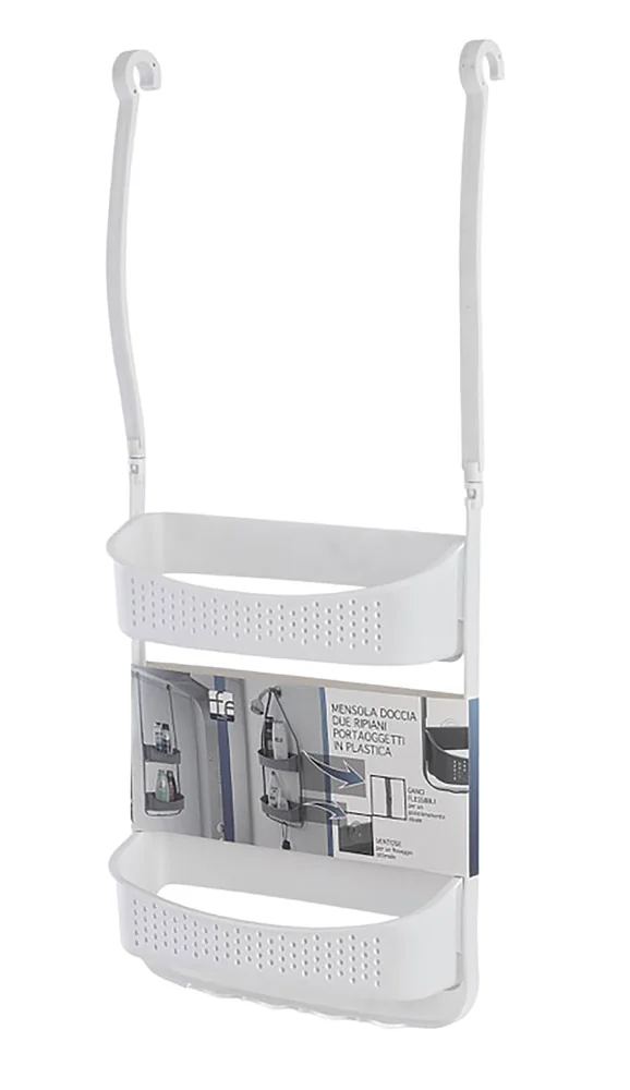 Mensola In Plastica Per Doccia Con Due Ripiani