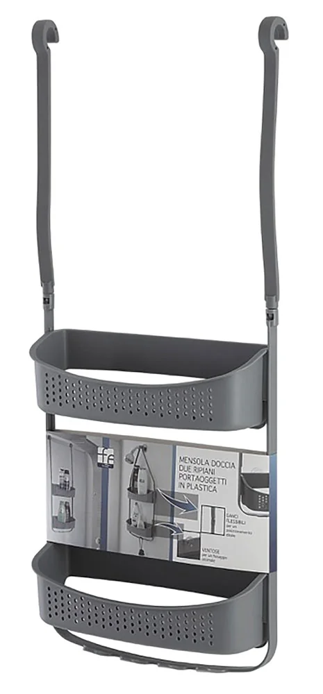 Mensola In Plastica Per Doccia Con Due Ripiani - immagine 2