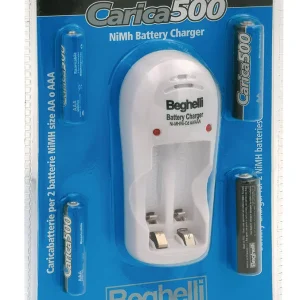 Caricatore Compatto Carica500, In Dotazione Batterie: 2AA+2AAA