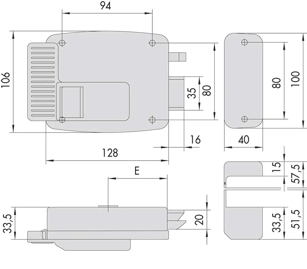 Elettroserratura Da Applicare Per legno '11611.N7' - immagine 2