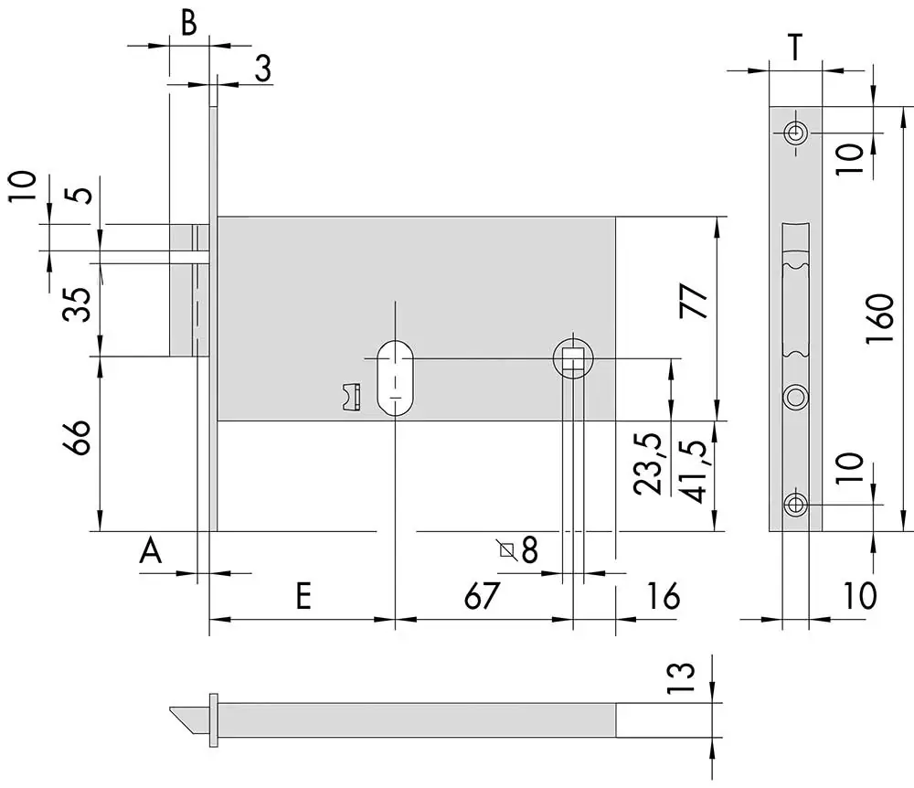 Elettroserratura Da Infilare A cilindro Per Fasce '14450' - immagine 2