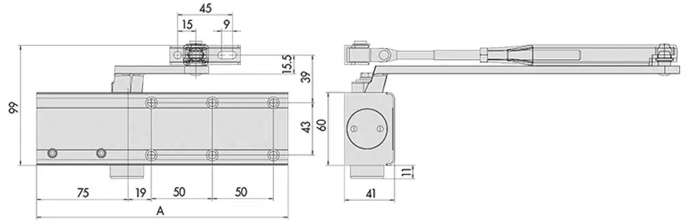 Chiudiporta Senza Arresto Professional Plus 2 'C1510.03.0.' - immagine 2