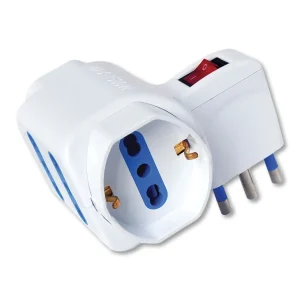 Multipresa Salvaspazio - Spina 16/Prese 2 Bipasso 2 Schuko Bipasso