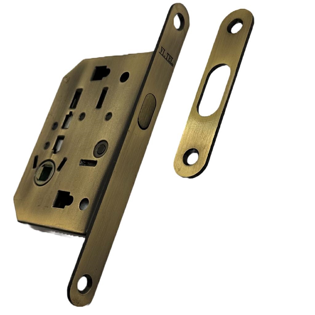 Serratura A Gancio Con Quadro 50mm Bronzato