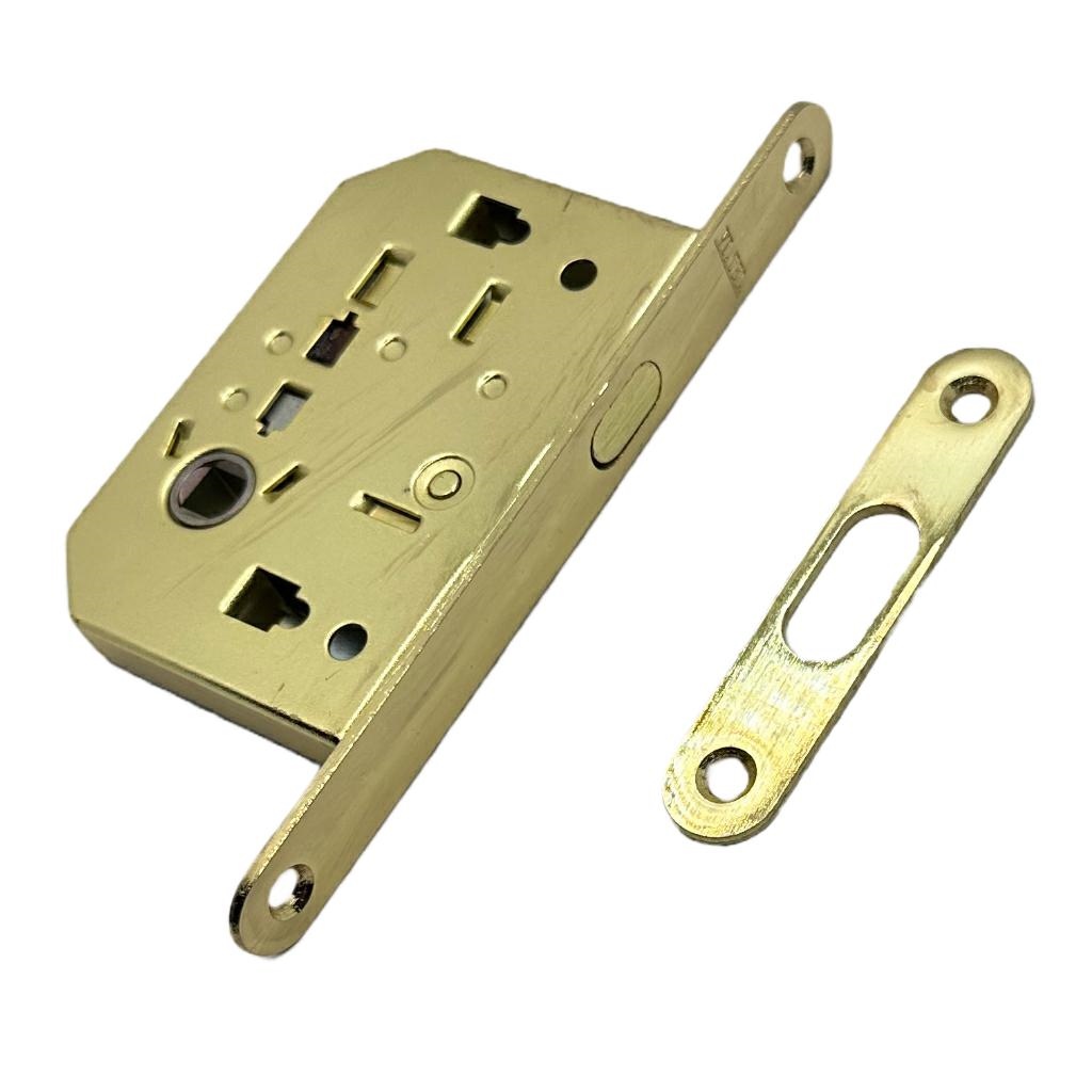 Serratura A Gancio Con Quadro 50mm Ottonato