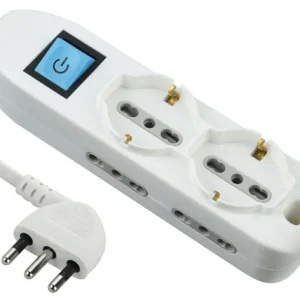 Multipresa Con Cavo E Interruttore Luminoso 10/16A - Schuko