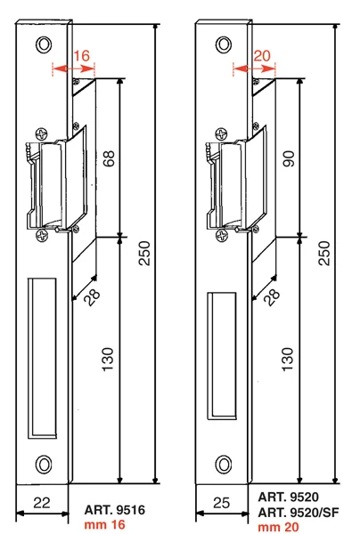 Incontro Elettrico mm.16 12/24v Frontale Inox - immagine 2