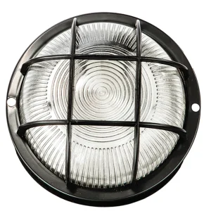 Applique Efesto Nero Con Griglia Tondo