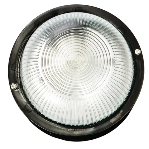 Applique Efesto Nero Senza Griglia Tondo