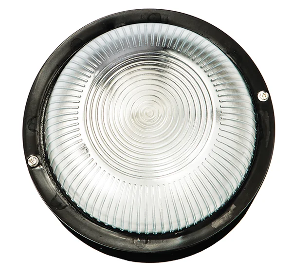 Applique Efesto Nero Senza Griglia Tondo