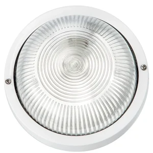 Applique Efesto Bianco Senza Griglia Tondo