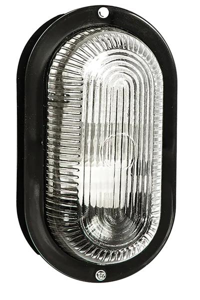 Applique Efesto Nero Senza Griglia Ovale