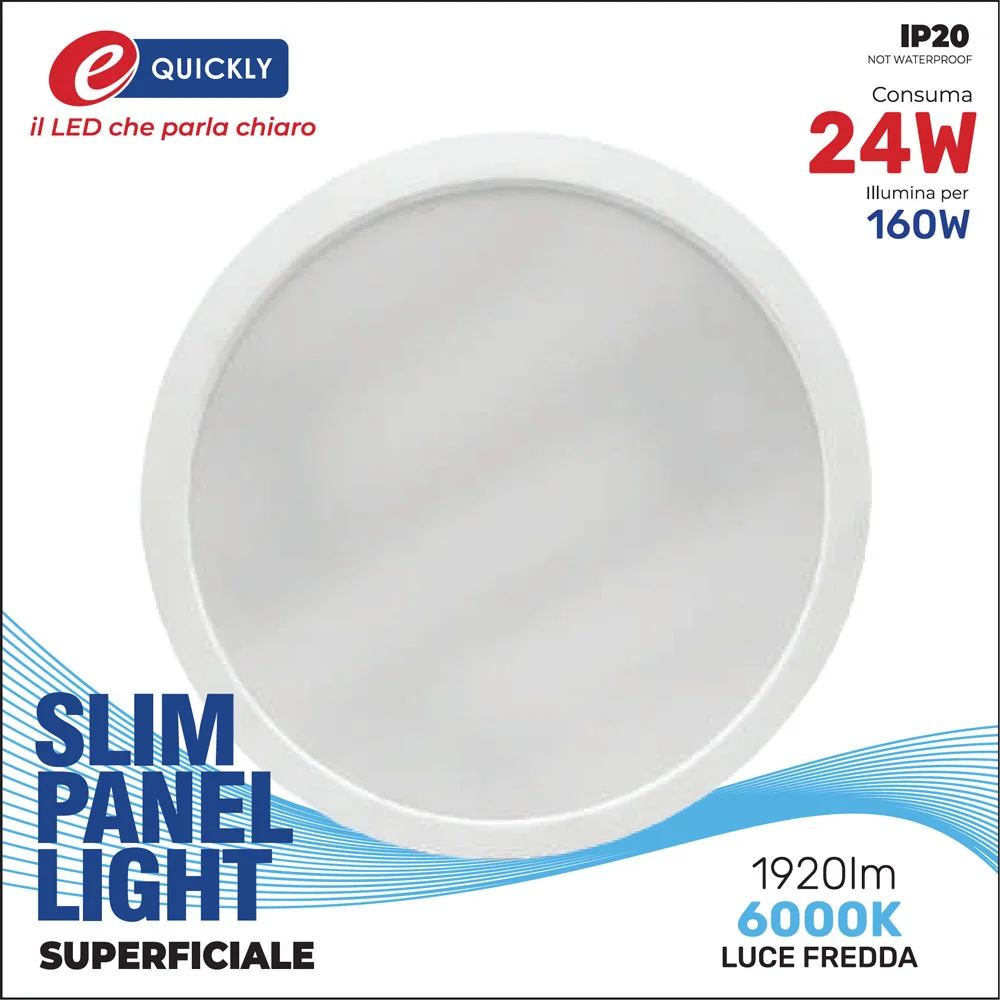 Faretto Slim Panel Tondo Superficiale 24W - immagine 2