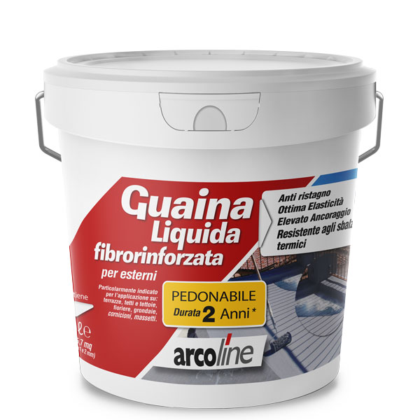 Guaina Liquida Pedonabile Impermeabilizzante Fibrorinforzata Arco Grigio 10Lt