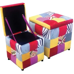 Biscubo Set 2 Pezzi Velluto Patchwork