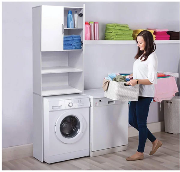 Mobile Sopralavatrice Multiuso Dash Bianco Alpes cm.62.5x25x190h