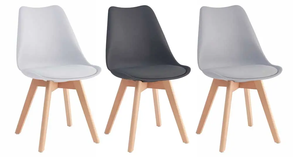 Sedia Nordik Wood In Polipropilene Con Cuscino