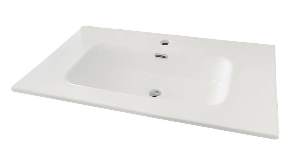 Lavabo Bianco Da Incasso In Ceramica Per Mobili