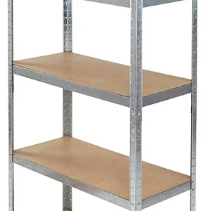 Scaffale In Acciaio Zincato  Con  5 Ripiani In MDFcm.90x40x180H