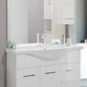 Mobile Bagno Venere cm.106x50x191H Bianco Lucido