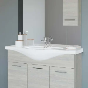 Mobile Bagno Venere Cm.106x50x191H Rovere Grigio