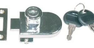 Serratura Per Vetro Cromo Lucido