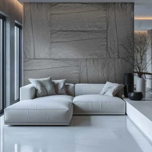 Pannello Murale In PU Effetto Pietra 3D cm.120x60x3 Fonoassorbente