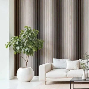 Pannello Murale In PVC Doghe In Legno cm.280x30x1