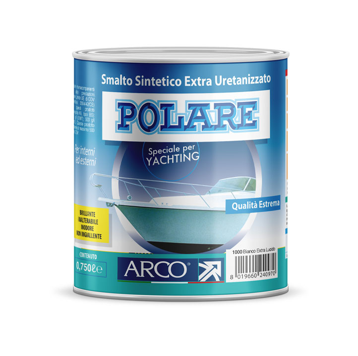 Supersmalto Uretanizzato Inodore 'Polare' Bianco Lucido Arco 0,750Lt