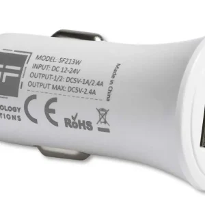 Caricatore Auto 2USB Bianco