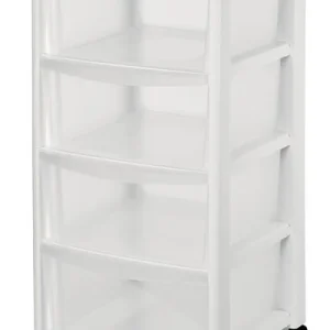 Cassettiera 4 Cassetti Plastica Con Ruote