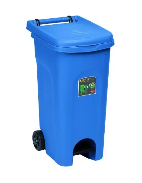 Pattumiera Con Ruote E Pedale - immagine 5