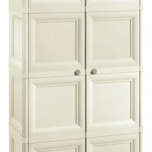 Armadio 4 Moduli 2 Ante Angora Tontarelli cm 79x43x164h