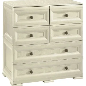 Cassettiera 6 Cassetti (4+2) Tontarelli 79x43x85,5 Angora