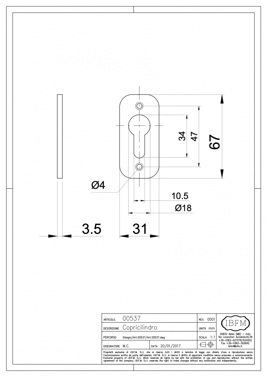 Copricilindro Nero Per Maniglia Porta In Metallo - immagine 2