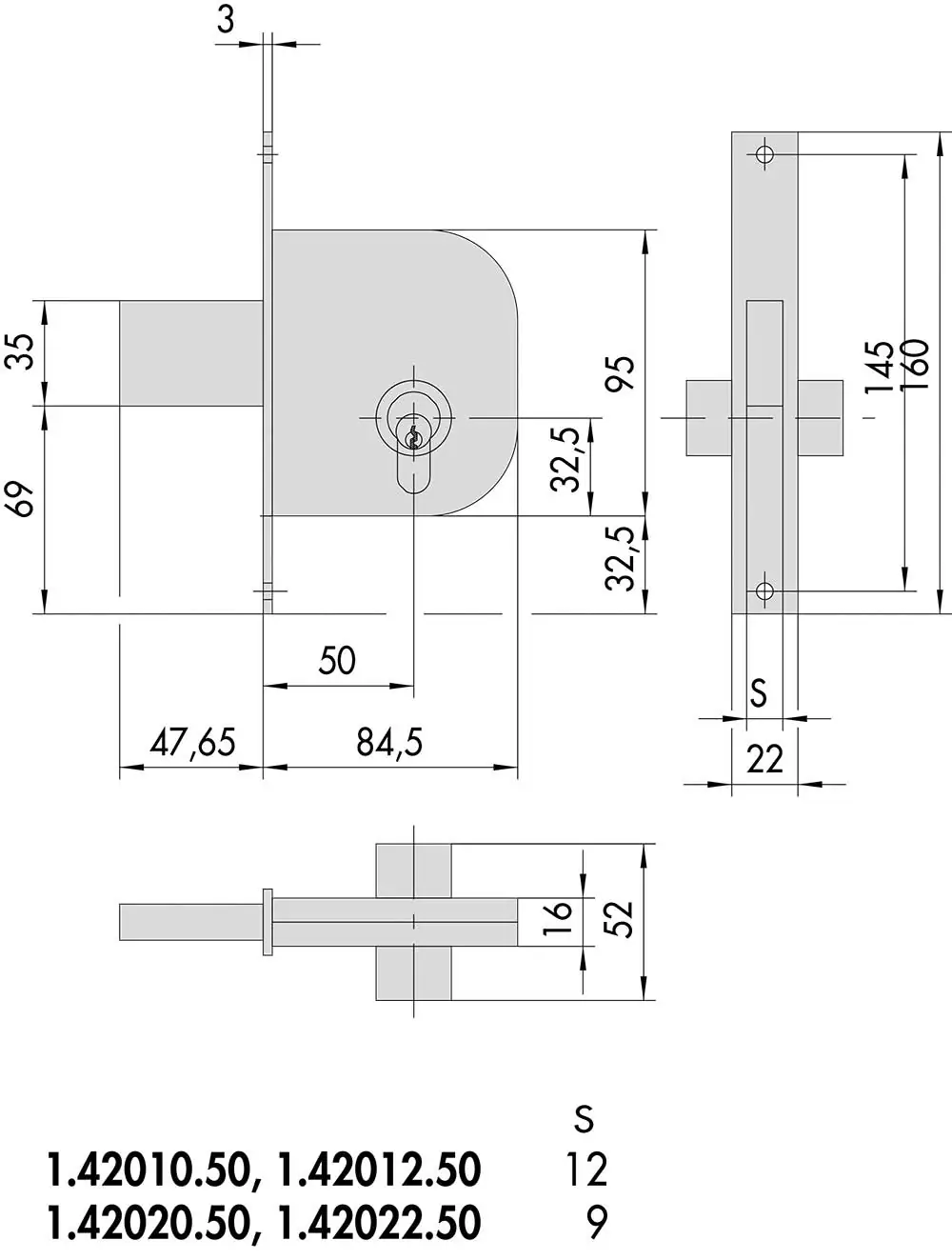 Serratura Da Infilare A Scrocco Per Cancelli Con Catenaccio Incorporato - immagine 3