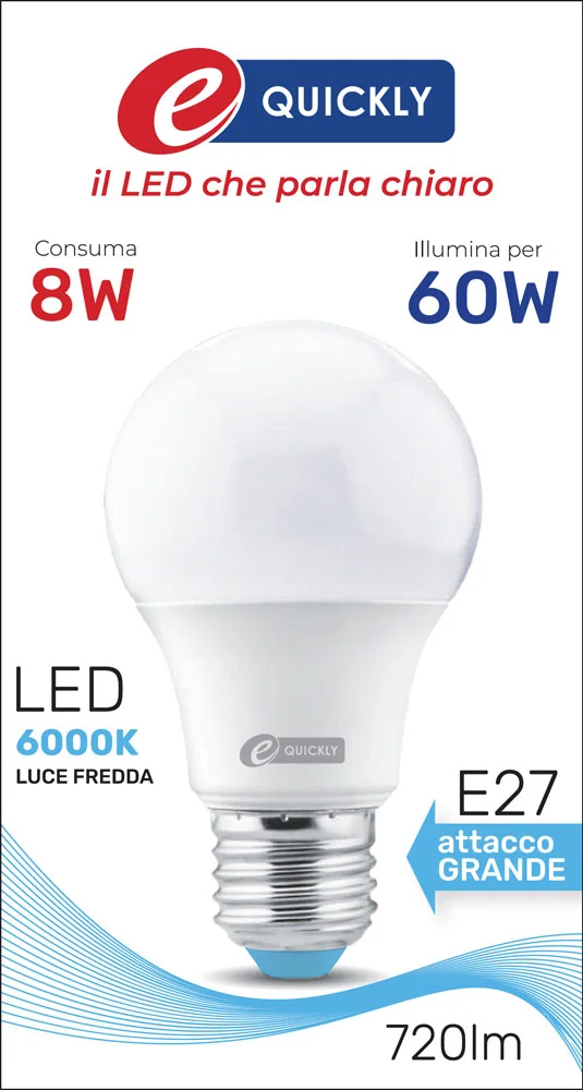 Lampada A Goccia A60 Linea Classic LED E27 8W - immagine 4
