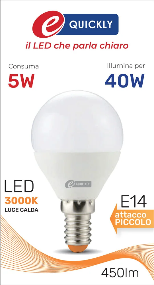 Lampada Sfera P45 Linea Classic LED E14 5W - immagine 4